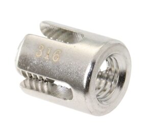 BLUE WAVE cross terminal block with through thread A4 5mm M12