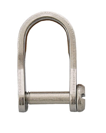 BLUE WAVE flat shackle with slotted screw, A4 pin 6mm, iL=23mm 1 BLUE WAVE flat shackle with slotted screw, A4 pin 6mm, iL=23mm