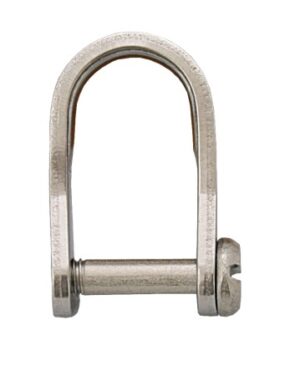 BLUE WAVE flat shackle with slotted screw, A4 pin 5mm, iL=25mm