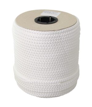 Braided PP rope, 8-strand, 6mm, white, 30m