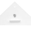 Fixed handle plexiglass triangle 270mm 3 pn65
