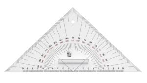 Course triangle with fixed handle, plexiglass, 270mm