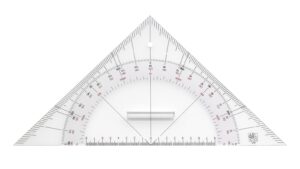Course triangle with fixed handle, plexiglass, 330mm