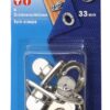 PRYM twist lock set with sheet metal screws, brass, nickel, 4 pieces, self-service pack