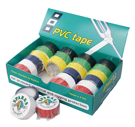 PSP PVC insulating tape, self-adhesive, 19mm x 4.5m, assorted colors in a display, 24 pieces. 1 PSP PVC insulating tape, self-adhesive, 19mm x 4.5m, assorted colors in a display, 24 pieces.