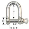 D-shackle A4 pin 6mm 2pcs. SB pack 2 pz8205 5