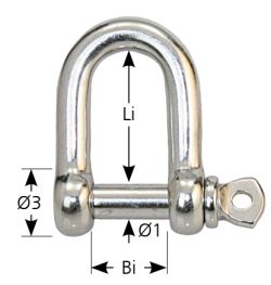 D-Shackle A4 Pin 8mm SB-Pack 1 D-Shackle A4 Pin 8mm SB-Pack