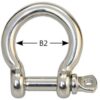 Curved round shackle A4 pin 4mm 2pcs. SB-Pack