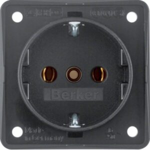 BERKER Schuko socket Integro Flow 230V 16A anthracite matt