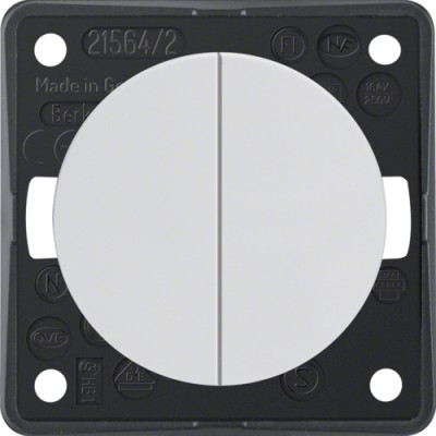 BERKER Integro Flow double changeover switch 230V 16A polar white glossy 1 BERKER Integro Flow double changeover switch 230V 16A polar white glossy