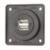 BERKER USB-A double socket Integro Flow 12/24V 2x2.5A anthracite matt