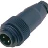 Plastic coupling plug 50V 16A for cables 6-8mm, 4-pin