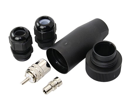 Coaxial coupling connector PBT 50V for 10mm RG213 cable 1 Coaxial coupling connector PBT 50V for 10mm RG213 cable