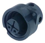 Flange socket, plastic, 50V 16A, for cables 6-8mm, 2-pole 1 Flange socket, plastic, 50V 16A, for cables 6-8mm, 2-pole
