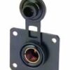 Flush-mounted socket with cover and panel 12/24V 16A for 12mm plugs 3 qg02013