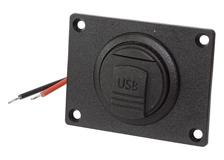 PRO CAR USB-A flush-mount double socket with cover, rectangular 12/24V 2x2.5A 1 PRO CAR USB-A flush-mount double socket with cover, rectangular 12/24V 2x2.5A