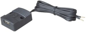 PRO CAR USB-A surface-mount socket, flat 12/24V 3A 42x34mm with 1m cable
