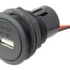 PRO CAR USB-A Flush Mount Socket, Round 12/24V 3A 36mm 3 qg02451