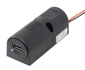PRO CAR USB-C/A Surface Mount Socket 12/24V 3.6A 85x35mm, with LED SB-Pack