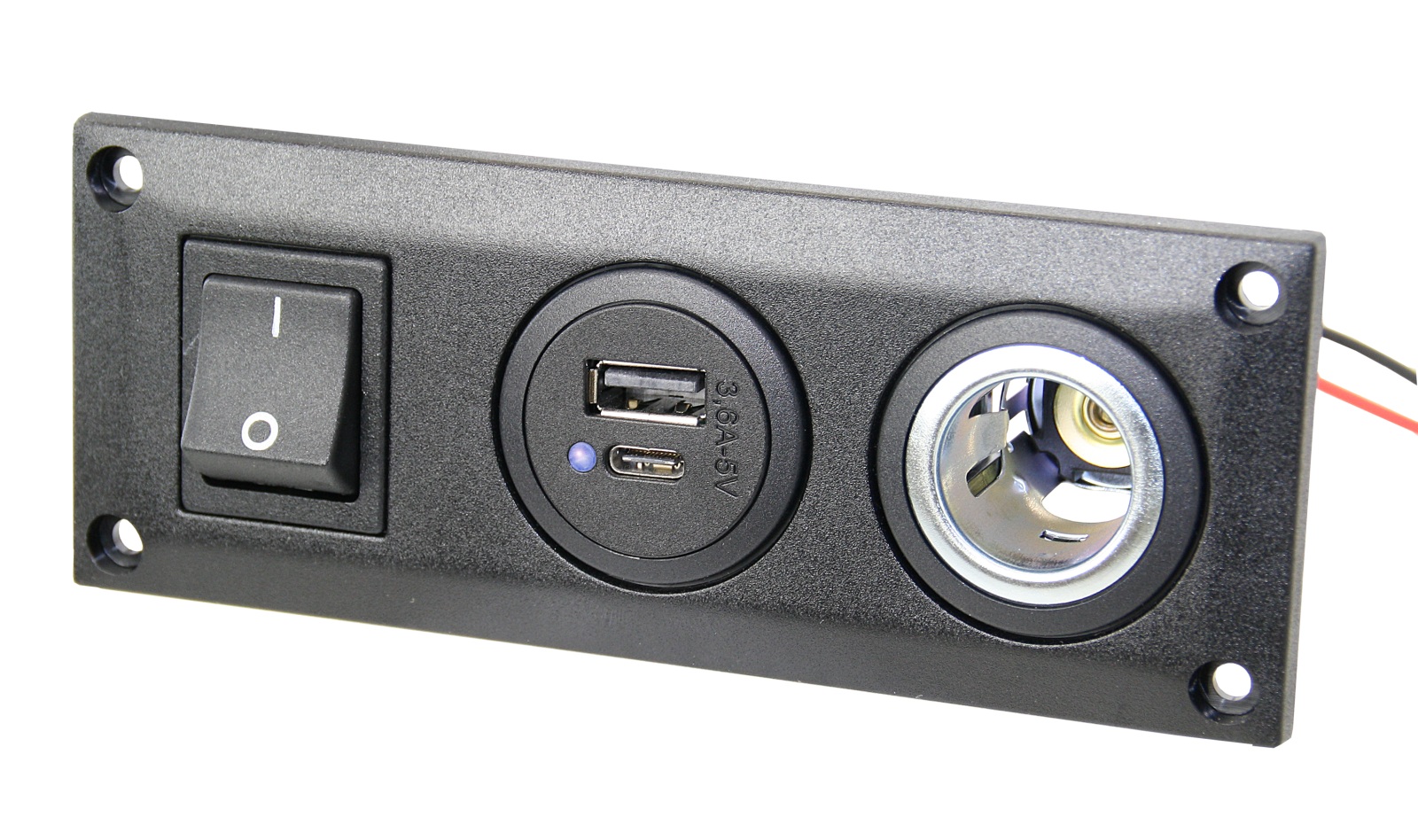 PRO CAR USB-C/A and universal socket 21mm, switchable 12/24V 1 PRO CAR USB-C/A and universal socket 21mm, switchable 12/24V