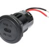 PRO CAR USB-C Flush Mount Socket PD/QC, Round 12/24V 60W 3A 36mm SB-Pack 2 qg02469