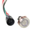 Stainless steel pressure switch 12/24V 22mm with red/green LED