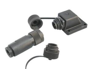 Shore power connection set with angled housing 230V 16A 3-pole
