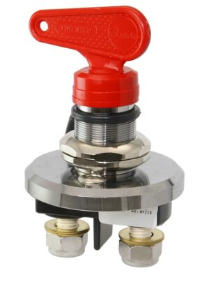 QUICK battery main switch S20C Ms/Cr 12/24V 200A chrome/red