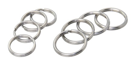 Stainless steel keyring, chrome look, 1.5x21mm, 100 pieces. 1 Stainless steel keyring, chrome look, 1.5x21mm, 100 pieces.