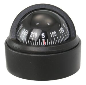 RIVIERA Stella BS1 compass for surface mounting, 65mm, 5°, black, rose black
