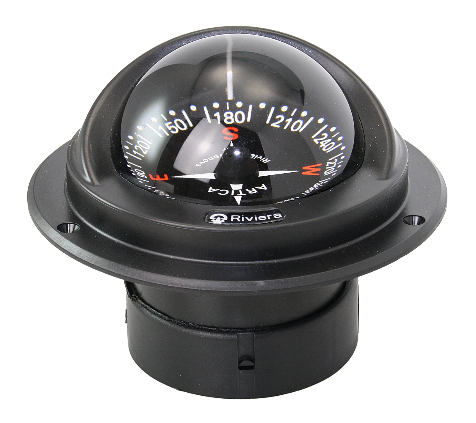 RIVIERA Artica BA1 compass for built-in use, 12V, 70mm, 5°, black, rose black 1 RIVIERA Artica BA1 compass for built-in use, 12V, 70mm, 5°, black, rose black