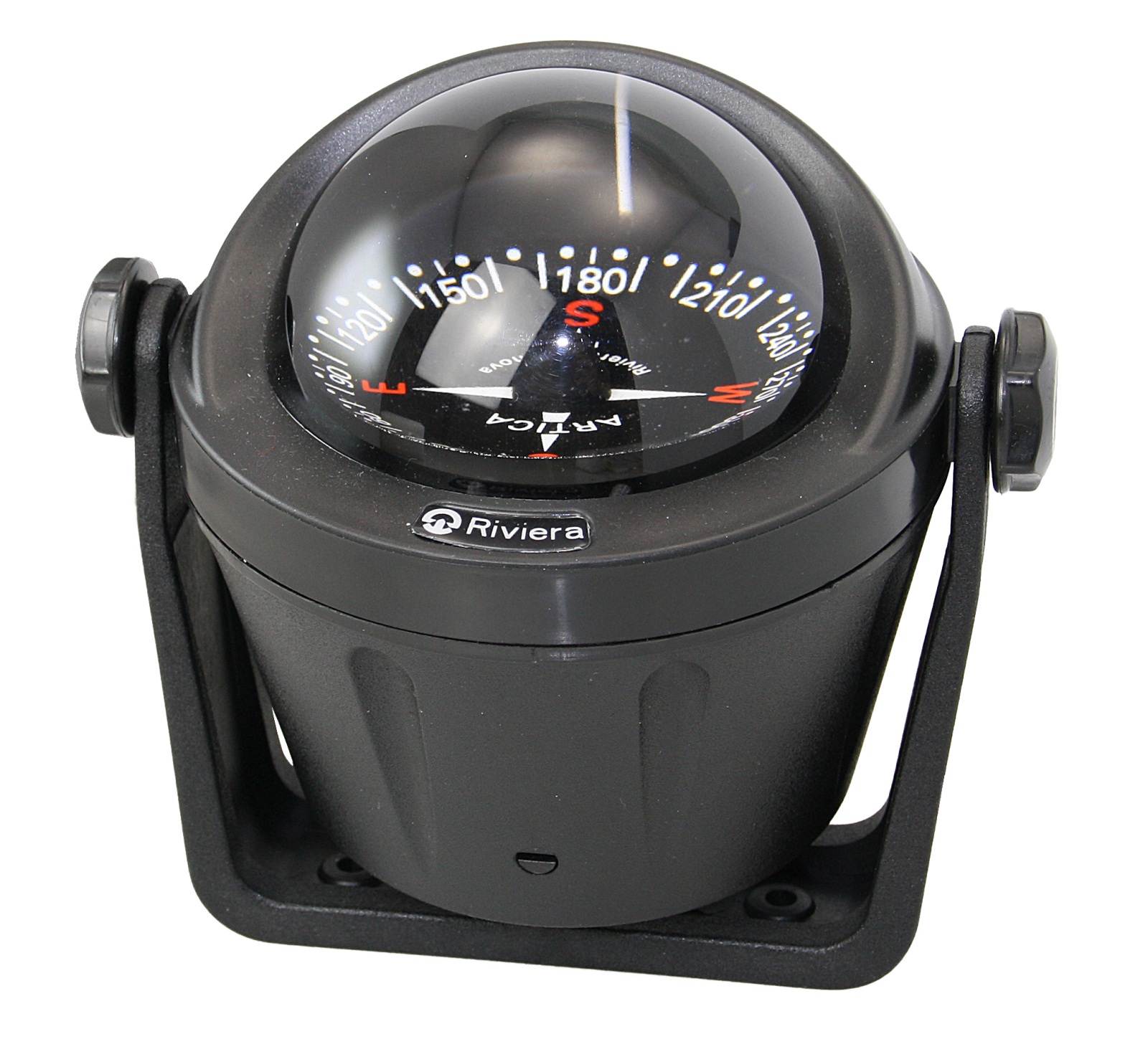 RIVIERA Artica BA2 compass with mounting bracket, 12V, 70mm, 5°, black, rose black 1 RIVIERA Artica BA2 compass with mounting bracket, 12V, 70mm, 5°, black, rose black