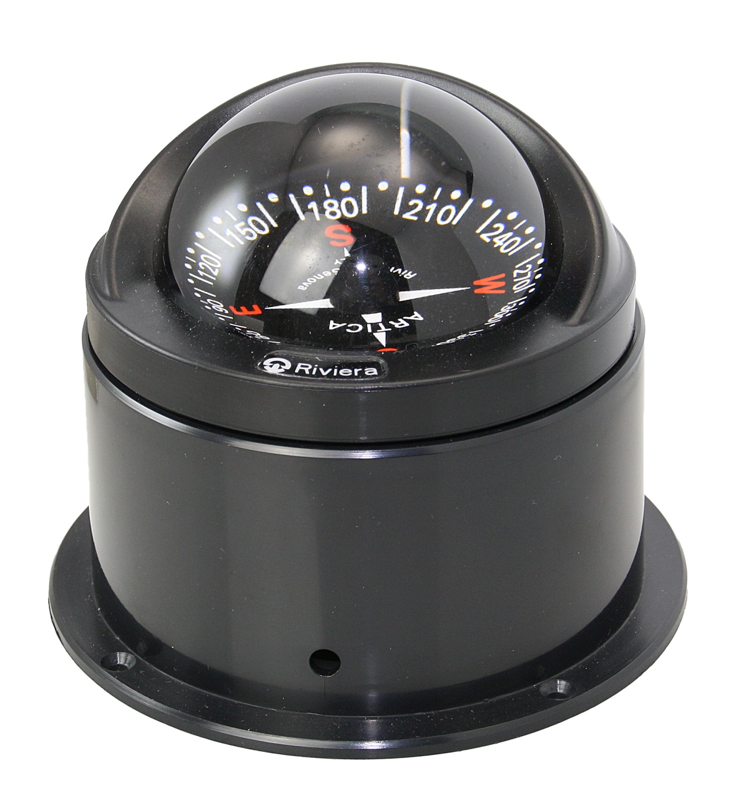 RIVIERA Artica BA3 compass for surface mounting, 12V, 70mm, 5°, black, rose black 1 RIVIERA Artica BA3 compass for surface mounting, 12V, 70mm, 5°, black, rose black