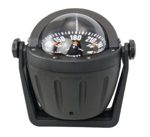 RIVIERA Zenith BZ2 compass with mounting bracket, 12V, 80mm, 5°, black, rose black