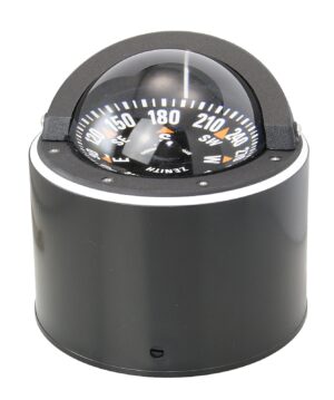 RIVIERA Zenith BZ3 compass for surface mounting, 12V, 80mm, 5°, black, rose black