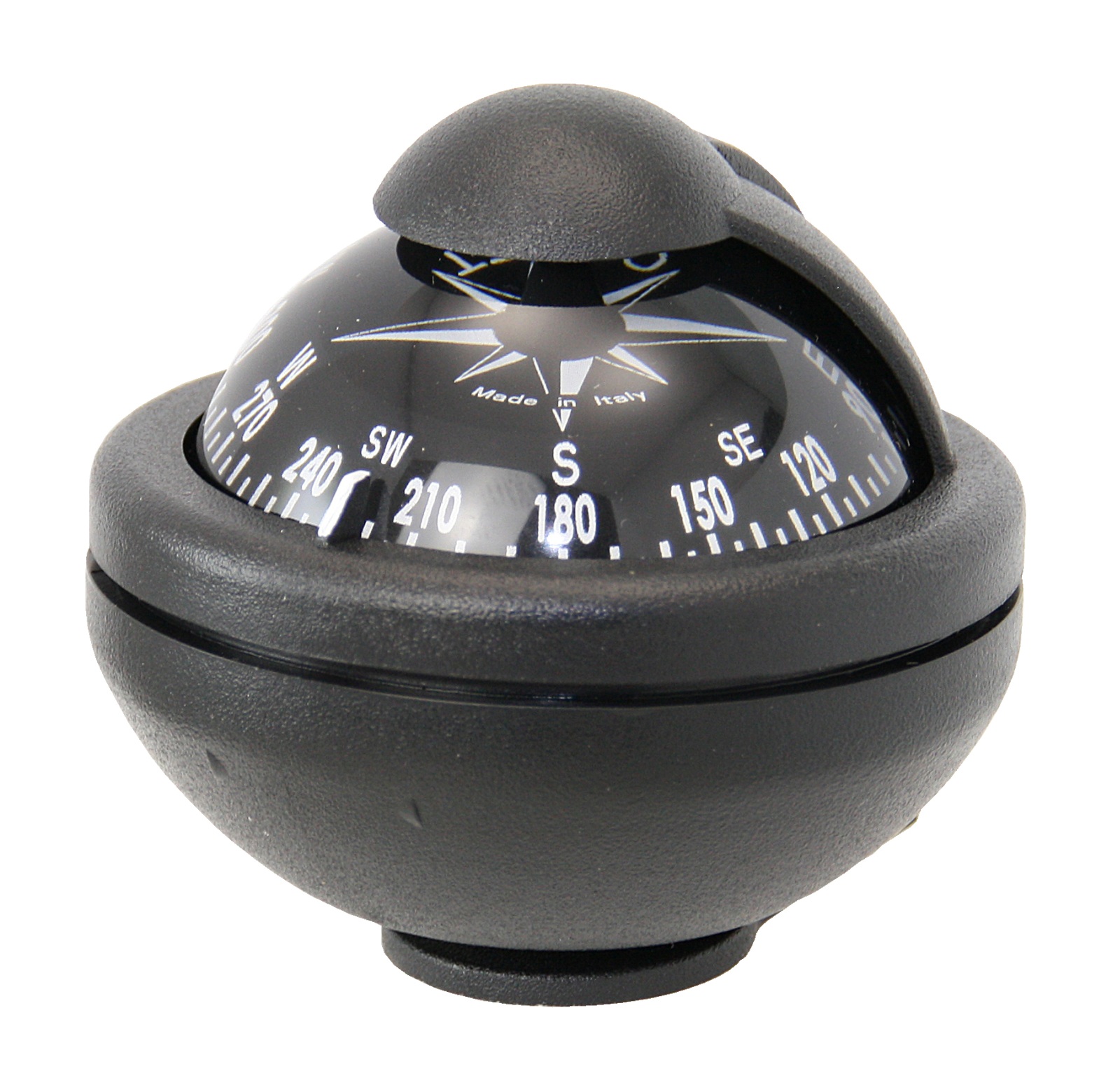 RIVIERA Comet BC2 compass with wall mount, 48mm, 5°, black, rose black 1 RIVIERA Comet BC2 compass with wall mount, 48mm, 5°, black, rose black