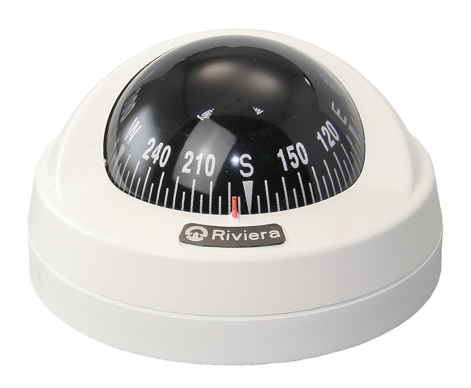 RIVIERA Compass Aries BAR 12V 65mm 5°, white, rose black 1 RIVIERA Compass Aries BAR 12V 65mm 5°, white, rose black