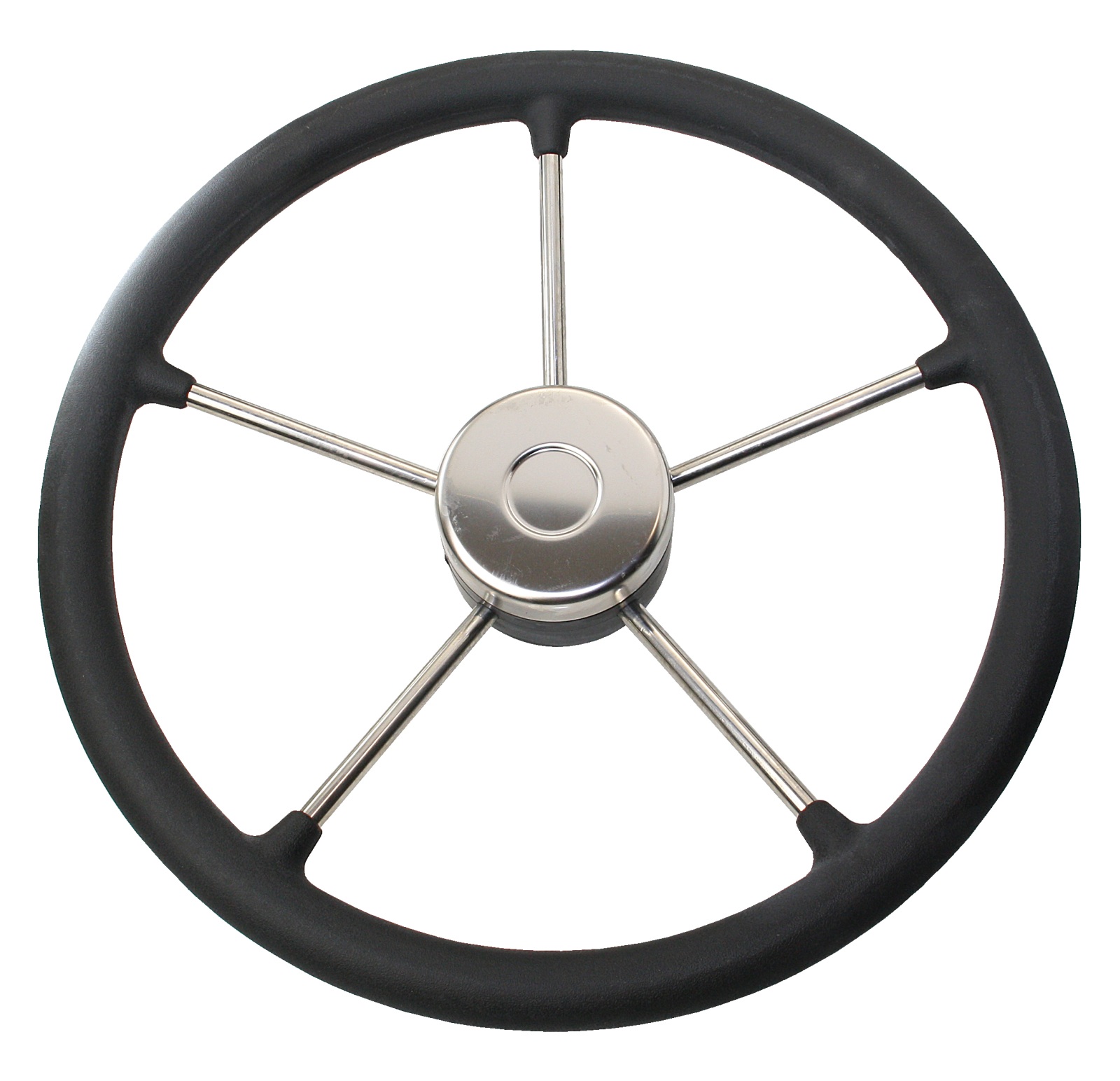 RIVIERA Steering Wheel VR03 Stainless Steel/Leather 400mm, Black 1 RIVIERA Steering Wheel VR03 Stainless Steel/Leather 400mm, Black
