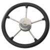 RIVIERA Steering Wheel VR02 Stainless Steel/Leather 350mm, Black 2 ri49900
