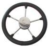 RIVIERA steering wheel VR02 stainless steel/leather 350mm, black with red stitching 3 ri49906