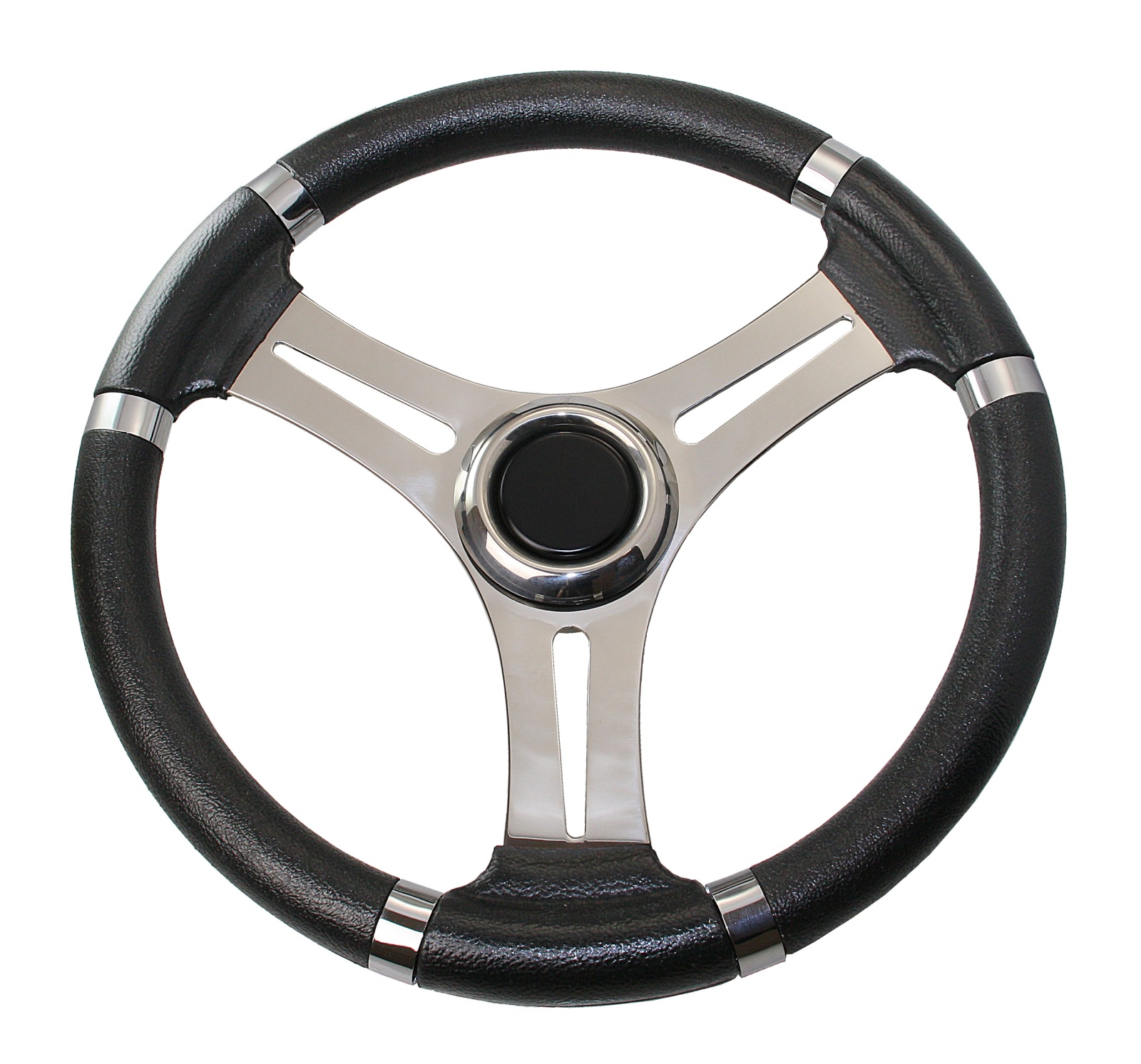 RIVIERA Steering Wheel VS01 Stainless Steel/PU 350mm Black 1 RIVIERA Steering Wheel VS01 Stainless Steel/PU 350mm Black
