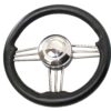 RIVIERA Steering Wheel VS02 Stainless Steel/PU 350mm Black 2 ri72304