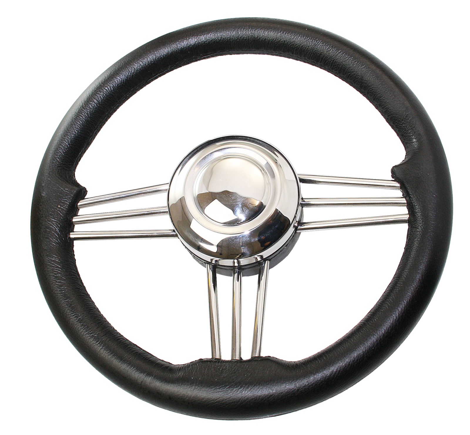 RIVIERA Steering Wheel VS02 Stainless Steel/PU 350mm Black 1 RIVIERA Steering Wheel VS02 Stainless Steel/PU 350mm Black
