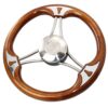 RIVIERA Steering Wheel VS03 Stainless Steel/Mahogany 350mm 3 ri72400