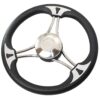 RIVIERA Steering Wheel VS03 Stainless Steel/PU 350mm Black