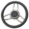 RIVIERA steering wheel VS13 stainless steel/PU 350mm black