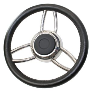 RIVIERA steering wheel VS13 stainless steel/PU 350mm black