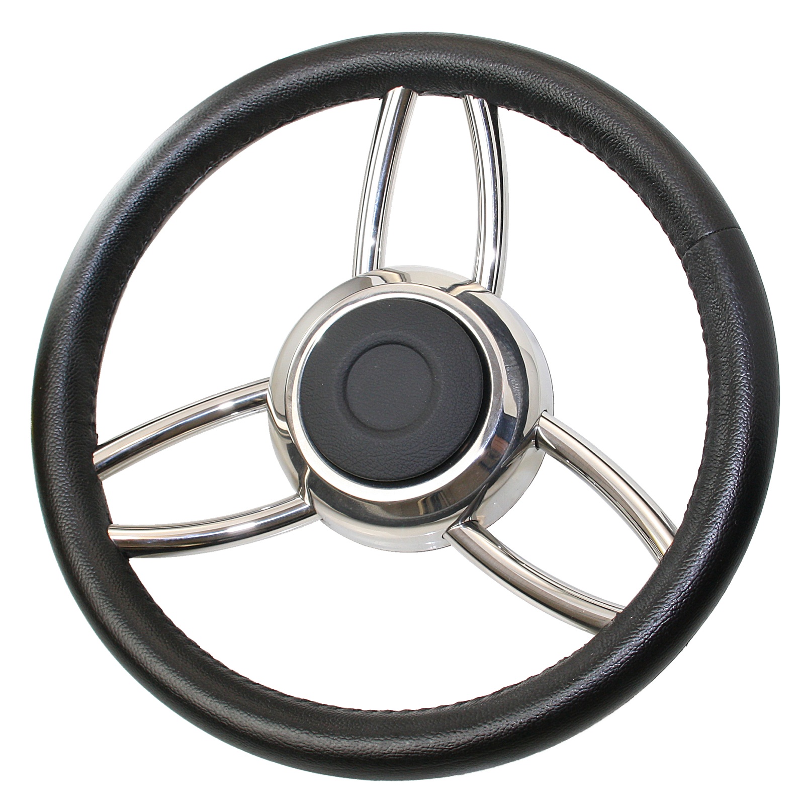RIVIERA steering wheel VS13 stainless steel/PU 350mm black 1 RIVIERA steering wheel VS13 stainless steel/PU 350mm black