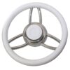 RIVIERA Steering Wheel VS13 Stainless Steel/PU 350mm White 2 ri84001