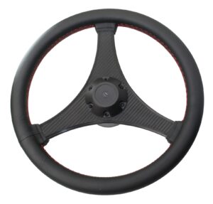 RIVIERA steering wheel VR04 carbon/leather 350mm, black with red stitching
